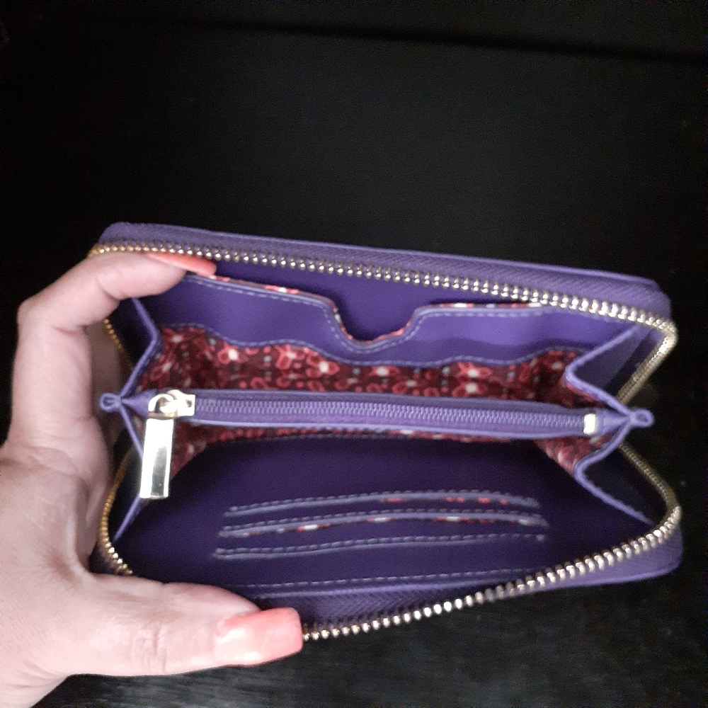 Tory Burch Purple Robinson Wristlet Wallet - Picture 3 of 6